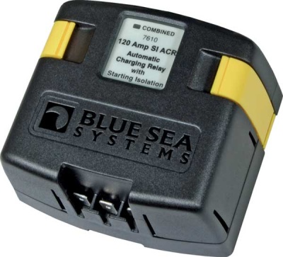 Реле развязки аккумуляторов Blue Sea для 2-х АКБ 120А 12/24В
