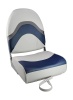 Кресло складное мягкое Springfield PREMIUM WAVE, цвет серый/синий