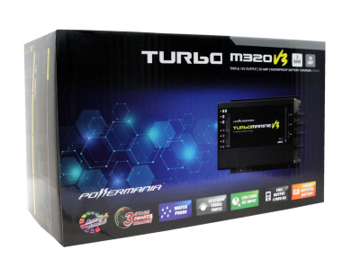 Устройство зарядное Powermania Turbo M220V3, 2*10 A, 120-240 V, 2 АКБ