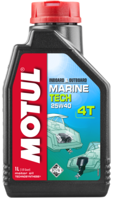 Полусинтетическое моторное масло для лодок Motul Outboard Tech 4T 25W-40 (1 л)