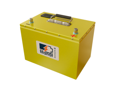 Батарея аккумуляторная Titanat (LiFePo4) 104 Ah, 12V, сталь, желтый кейс