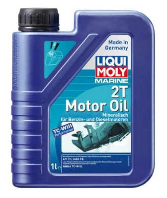Минеральное моторное масло для водной техники Liqui Moly Marine 2T Motor Oil (1 л)